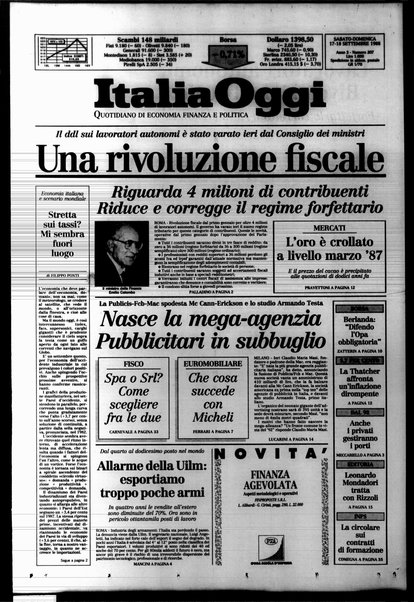 Italia oggi : quotidiano di economia finanza e politica